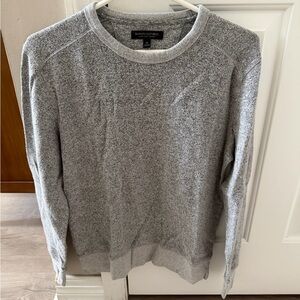 Banana Republic Men's Heathered Gray Crewneck Sweater